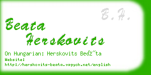 beata herskovits business card